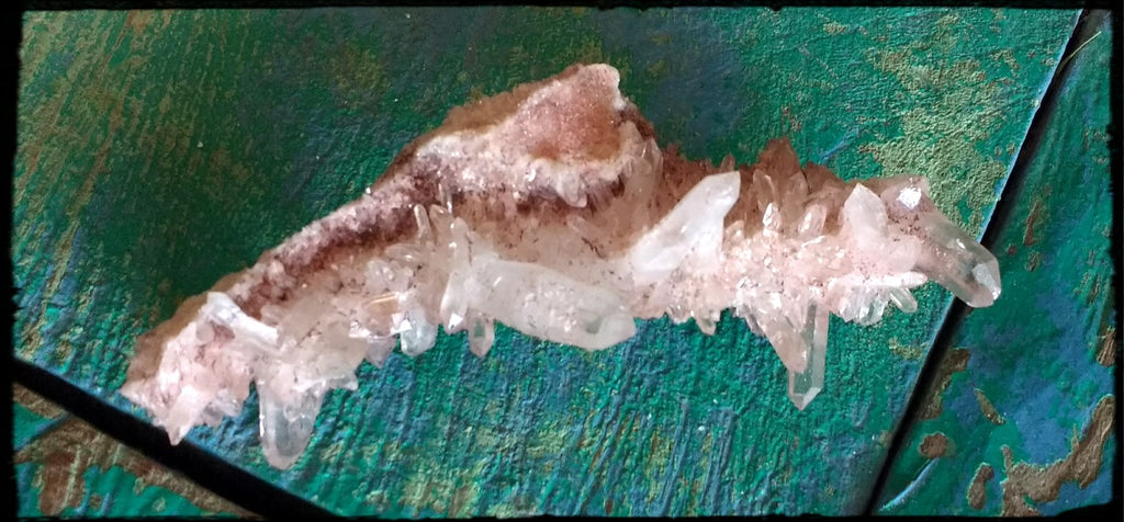 SOLD Unique Himalayan Quartz Cluster with Red Hematite & Green Chlorite! - SueAnnTexas.Com & The Shoppe