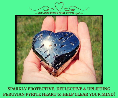 Peruvian Pyrite Heart. Highly Polished & Protective. Sparkly Open Spaces Oozing Uplifting Vibes!