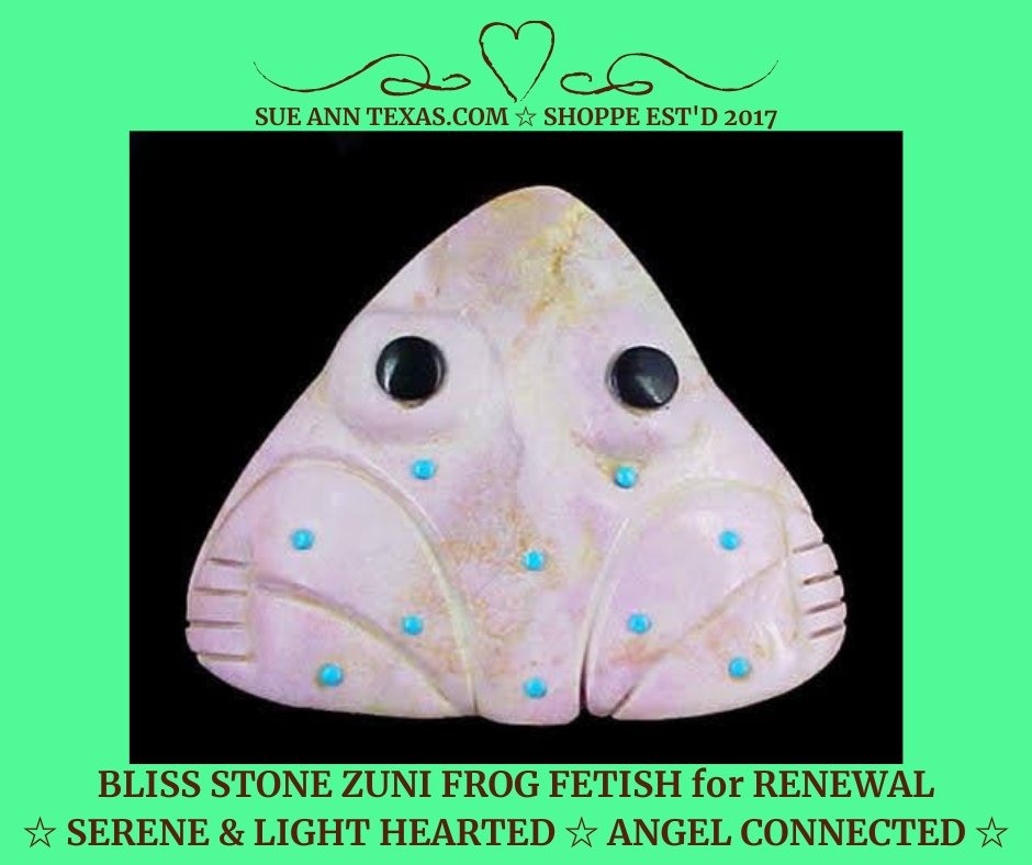 Bliss Stone Zuni Frog Fetish with Wonderful Soothing Vibes, ArchAngel –   & The Shoppe