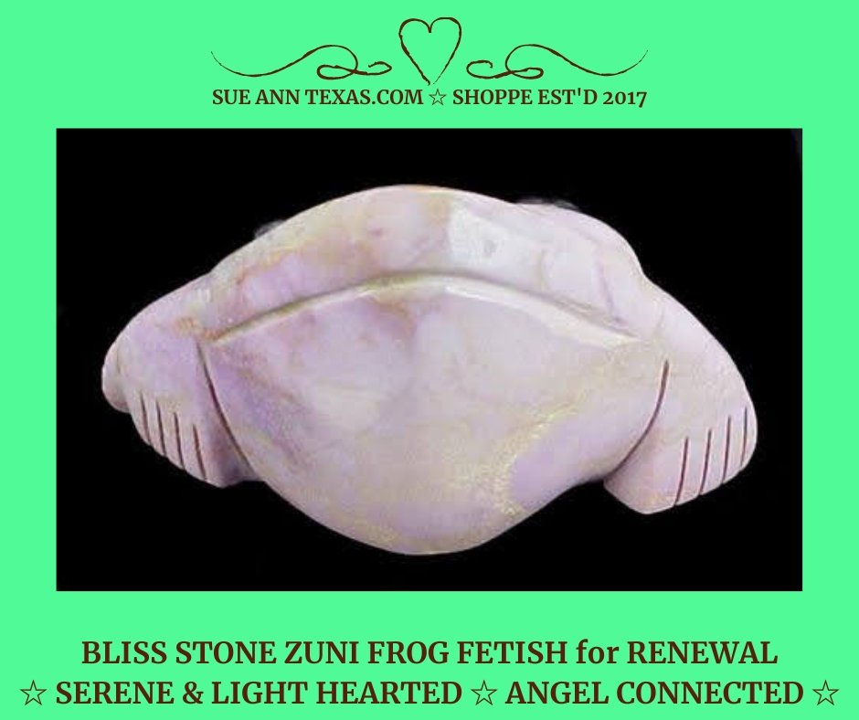 Bliss Stone Zuni Frog Fetish with Wonderful Soothing Vibes, ArchAngel Muriel Vibes & More!! - SueAnnTexas.Com & The Shoppe