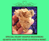 Brandberg Quartz. Heart Shape, Directive / Elevating / "Sword" Point & Star Cluster! Diminutive Package Packed with Power & ArchAngel Michael Connected!! Protection & "Be Your Own Light Warrior Now with Help!"