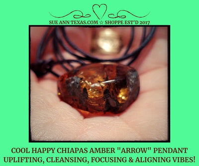 Chiapas Amber "Arrow" Pendant for Uplifting & Motivating Vibes with A Tribal Twist :D - SueAnnTexas.Com & The Shoppe