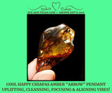Chiapas Amber "Arrow" Pendant  ☆ Uplifting, Focusing, Aligning & "Light Warrior" Vibes
