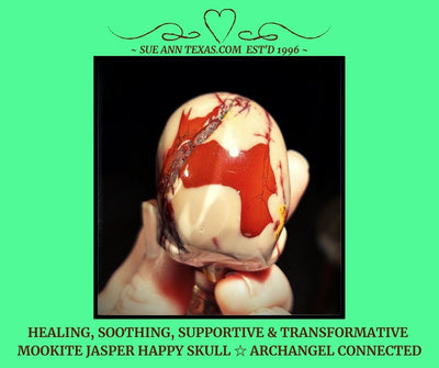 Mookite Jasper Happy Skull with Healing, Soothing, Supportive & Transformative Vibes!! - SueAnnTexas.Com & The Shoppe