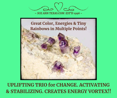 Power Deal: Trio for Uplifting Change. Creates Energy Vortex! Grounding, Activating & Stabilizing. Special Set & Price. - SueAnnTexas.Com & The Shoppe