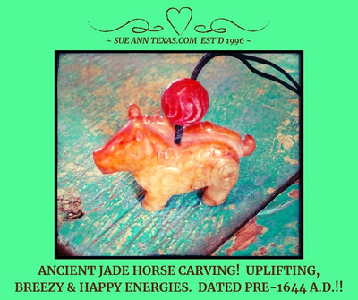 Rare Ancient Horse Dated Pre-1644 A.D. Energies for Breezy Enlightenment, Uplifted Attitude, Life Perspective! - SueAnnTexas.Com & The Shoppe