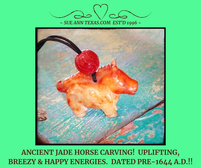 Rare Ancient Horse Dated Pre-1644 A.D. Energies for Breezy Enlightenment, Uplifted Attitude, Life Perspective! - SueAnnTexas.Com & The Shoppe