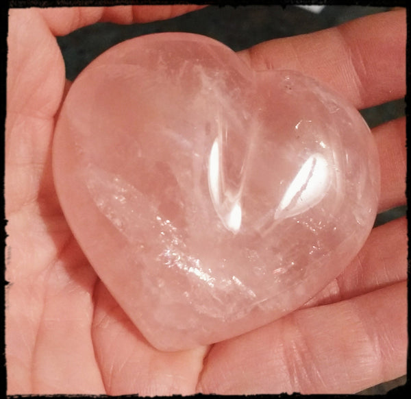 SOLD: Rose Quartz Heart with Rainbows!! - SueAnnTexas.Com & The Shoppe